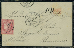 Lettre N° 57, 80c Rose Obl. S/L 25 Avril 73 Pour La Moldavie (Roumanie), Au Verso Cachets De Transit Et D'arrivée, TB - Other & Unclassified