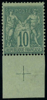 Neuf Avec Charnière N° 65, 10c Vert Bdf Avec Croix De Repère T.B. Signé Calves - Other & Unclassified