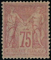 Neuf Sans Gomme N° 81, 75c Rose, Excellent Centrage, TB, Signé Brun - Autres & Non Classés