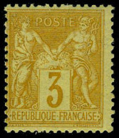 Neuf Avec Charnière N° 86, 3c Bistre Sur Jaune, Cl, TB - Other & Unclassified