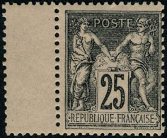 Neuf Sans Charnière N° 97, 25c Noir S/noir, BdF, TB - Other & Unclassified