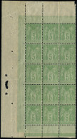 Neuf Sans Charnière N° 102. 5c Vert Jaune, Type III, Bloc Vertical De 15ex Avec Les 3 Bdf, Bien Centré, Superbe. - Autres & Non Classés