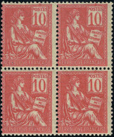 Neuf Sans Charnière N° 112, 10c Rose, Bloc De 4, TB - Other & Unclassified