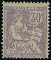 Neuf Sans Charnière N° 128, 30c Mouchon Retouché Violet T.B. - Other & Unclassified