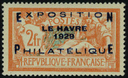 Neuf Sans Charnière N° 257A, 2f Expo Du Havre, Excellent Centrage, Signé + Certificat Calves - Otros & Sin Clasificación