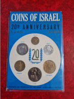 PLAQUETTE  COINS OF ISRAEL 20th ANNIVERSAIRE 1948 1968 JERUSALEM - Non Classés