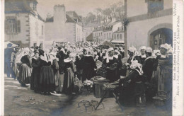 ARTS - Tableau - Marché à Pont Avent (Finistère) - E Schmidt Webrlin  - Animé - Carte Postale Ancienne - Peintures & Tableaux
