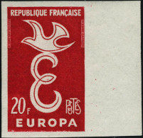 Neuf Avec Charnière 1958. France N° 1173/74, EUROPA 1958, La Paire Non Dentelée + La Même En 2 épreuves De Luxe. T.B. - Other & Unclassified