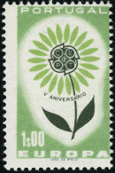 Neuf Sans Charnière 1964. PORTUGAL 1E Vert Unicolore. Erreur De Couleur. T.B. - Sonstige & Ohne Zuordnung