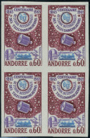 Neuf Sans Charnière N° 173, 0.60 U.I.T. Bloc De 4 Non-dentelé, TB - Other & Unclassified