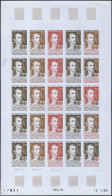 Neuf Sans Charnière N° 284/5, Europa 1980, Feuille Complète De 25ex ND, Essai De Couleur, Superbe, Photo Web - Autres & Non Classés