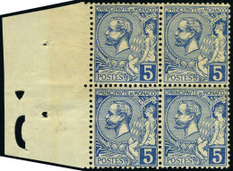 Neuf Sans Charnière N° 13, 5c Bleu, Bloc De 4 Timbres, Excellent Centrage, Superbe - Other & Unclassified