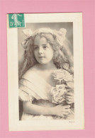 XB1087 JEUNE FILLE  FILLETTE , ENFANT, GIRL , FAMOUS GRETE REINWALD MIGNON VERY LONG HAIR LITHOGRAVURE - Portraits