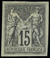 Neuf Avec Charnière N° 33, 15c Gris, TB, Signé Brun - Other & Unclassified