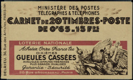 Neuf Sans Charnière N° C137b-1a, 65c Kasbah Carnet De 20 T., Petite Fente Sur La Couverture, TB - Autres & Non Classés