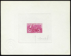 N° 230, 75f Cycle Hirondelle, épreuve D'artiste En Rose Carminé, Signée, Cachet à Sec, T.B. - Sonstige & Ohne Zuordnung