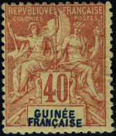 Neuf Avec Charnière N°10a. 40c Orange, Double Légende. T.B. - Otros & Sin Clasificación