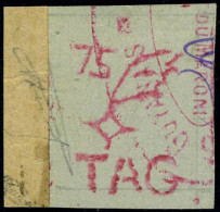 Fragment N° 2, 75c Rouge, OBL Sur Fragment, TB, Signé Calves - Other & Unclassified