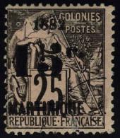Oblitéré N° 30b, 15 Sur 25c Noir Sur Rose, Erreur De Date 1882, T.B. Signé Brun - Autres & Non Classés