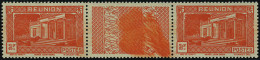 Neuf Sans Charnière N° 144, 2f Orange, Paire Interpanneau Non émis Ainsi T.B. - Altri & Non Classificati