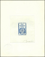 N° 384, Année Internationale Des Droits De L'Homme, Epreuve D'Artiste En Bleu Signée Decaris, Cachet à Sec De Contrôle,  - Altri & Non Classificati