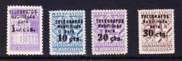 1942/45 BARCELONA TELEGRAFOS EDIFIL 17/20. NUEVO **/MNH. MUY BONITA. CON CERTIFICADO COMEX. CATALOGO 595€ - Barcelona