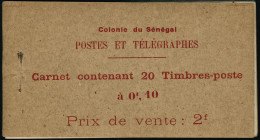 Neuf Sans Charnière N° C57, 10c Rouge-orangé Et Carmin. Carnet De 20ex. Couverture Recto Détachée, Sinon T.B. - Autres & Non Classés