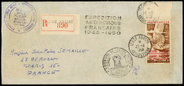 Lettre N° 1, Pli Cdt CHARCOT, 20/1/50, Recommandé Au Verso Transit Sydney Et Hobart - Autres & Non Classés