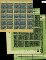 Neuf Sans Charnière N° 59/60, 15 S/20c Et 15c S/25c Croix-Rouge, Les 2 En Blocs De 25 Ex., L'un Avec Manchette GC, L'aut - Andere & Zonder Classificatie