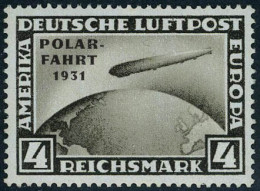 Neuf Sans Charnière N° 42, 4M Sépia Polarfahrt 1931, Superbe, Signé Brun - Autres & Non Classés