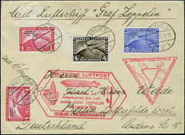 Lettre N° 42A/C, La Série Chicagofahrt 1933, S/L (1m X2), TB, Rare, Sieger 238 - Andere & Zonder Classificatie