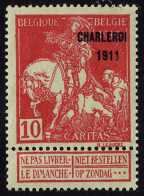 Neuf Sans Charnière N° 92/107, Les 2 Séries 1911 Et Charleroi, T.B. N° 95 1 Dent Courte - Andere & Zonder Classificatie