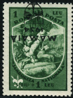 Neuf Sans Charnière N°476C. 1+1 Vert Jamborée Mamaia 1934. Surcharge Renversée. T.B. Rare. Signé Calves - Andere & Zonder Classificatie