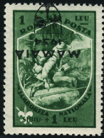 Neuf Sans Charnière N°476C. 1+1 Vert Jamborée Mamaia 1934. Surcharge Renversée. T.B. Rare. Signé Calves - Autres & Non Classés