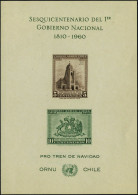 N° 200/01, Sesquicentenaire Du 1er Gouvernement National, Bloc Avec 5c Brun Et 10c Vert Unicolores, T.B. Michel 580/1 - Autres & Non Classés