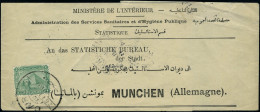 Lettre N° 37, 2m Vert, OBL Caire S/bande De Journal Pour L'Allemagne, Arrivée Au Verso 4 MAR 94 - Sonstige & Ohne Zuordnung