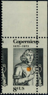 Neuf Sans Charnière N° 981, 8c Copernicus, Piquage à Cheval + Orange Très Déplacé - Other & Unclassified