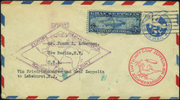 Lettre N° 13/15, La Série Zeppelin Sur 3 PlIs, 2 Entiers Et 1 Carte, Zeppelin, Superbe - Autres & Non Classés