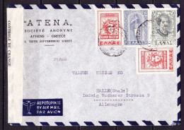GREECE 17-III-1950 Controle Du Change Censor 12 On Letter From Greece To Germany : See Cancellations - Storia Postale