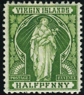 Neuf Avec Charnière N° 20. 1/2 P Vert Jaune - Variété Halfpfnny. T.B. SG 80 £. - Autres & Non Classés