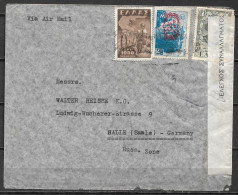 GREECE 1950 Controle Du Change Censor 13 On Letter From Greece To Germany : See Cancellations - Covers & Documents