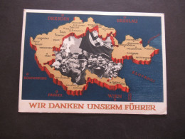 3.Reich 1939 Ganzsache / Propaganda "Wir Danken Unserem Führer" Als Fern PK Walsrode - Hamburg - Tarjetas