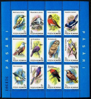 1991 Romania 4690-4701/B266 Birds - Specht- & Bartvögel