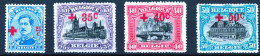 Timbres - Belgique - COB 150/60* Croix Rouge Surcharge Rouge - 1918 - Cote 165 - 1918 Croix-Rouge