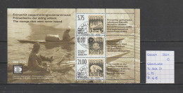 (TJ) Groenland 2001 - YT Blok 21 (gest./obl./used) - Bloques