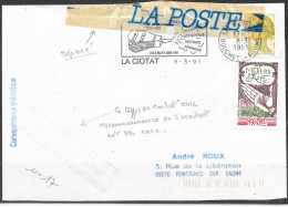 Accident Postal Griffe Postale "objet Endommagé En Cours D'Acheminement Réparé Au Centre Tri Automatique 8-3-91 - Briefe U. Dokumente