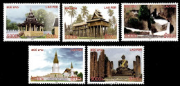 (385) Laos  2014 / Architecture / Buildings / Gebäude  ** / Mnh  Michel 2267-71 - Laos