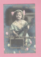 XB1099 JEUNE FILLE  FILLETTE , ENFANT, GIRL , FAMOUS CHILD MODEL CANDICE ASHTON EASTER EGGS RPPC - Portraits