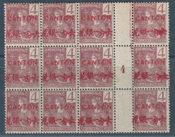 CANTON - Millésimes - N°35 * (1906-08) 4c Lilas Brun - En Panneau- - Nuevos