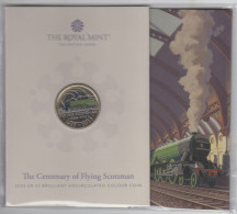 Great Britain UK 2023 Two Pound Coin Flying Scotsman Bunc Coloured Coin - 50 Pence